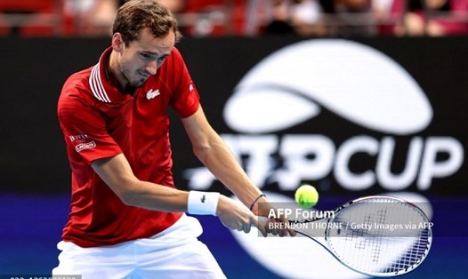 Daniil Medvedev đã có câu trả lời hoàn hảo sau thất bại ở trận đấu đầu tiên tại ATP Cup 2022. Ảnh: AFP