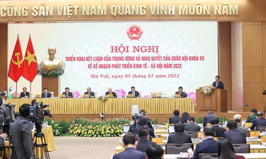 Toàn cảnh hội nghị trực tuyến Chính phủ với địa phương ngày 5.1. Ảnh: Hải Nguyễn