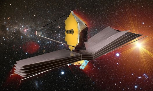 Kính viễn vọng không gian James Webb của NASA sẽ quay quanh mặt trời cách Trái đất 1,5 triệu km. Ảnh: ESA