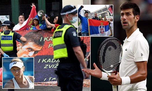 Nhiều người phản đối cách chính quyền Australia đối xử với Novak Djokovic. Ảnh: Daily Mail