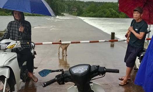 Điểm ngập lụ tại thị trấn Quảng Hà (huyện Hải Hà, Quảng Ninh).