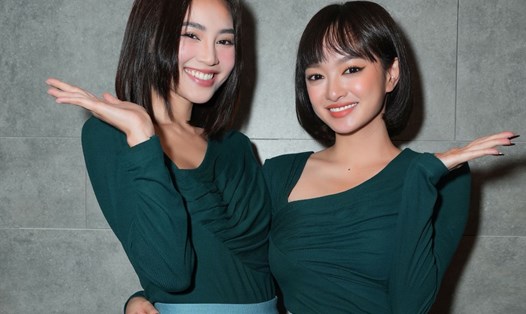 Lan Ngọc - Kaity Nguyễn khoe vẻ đẹp rạng rỡ khi cùng diện đồ đôi. Ảnh: NVCC