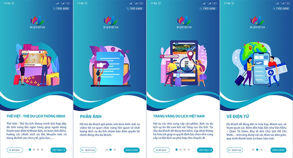 Ứng dụng "Du lịch Việt Nam - Vietnam Travel" nhận được nhiều phản hồi tốt từ du khách sau 2 năm triển khai. Ảnh: TCDL