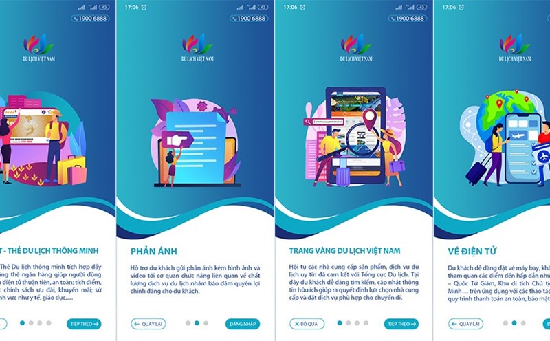 Ứng dụng "Du lịch Việt Nam - Vietnam Travel" nhận được nhiều phản hồi tốt từ du khách sau 2 năm triển khai. Ảnh: TCDL