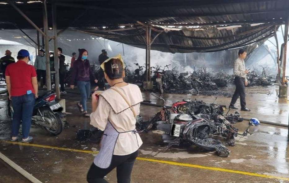 Doanh nghiệp may ở Nam Định bước đầu sẽ hỗ trợ công nhân lao động có xe bị cháy. Ảnh: CTV