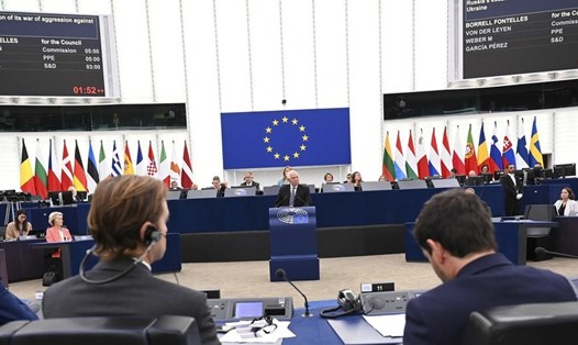 Nhà ngoại giao hàng đầu của EU Josep Borrell phát biểu tại một sự kiện ở Strasbourg, Pháp, ngày 5.10.2022. Ảnh: AFP