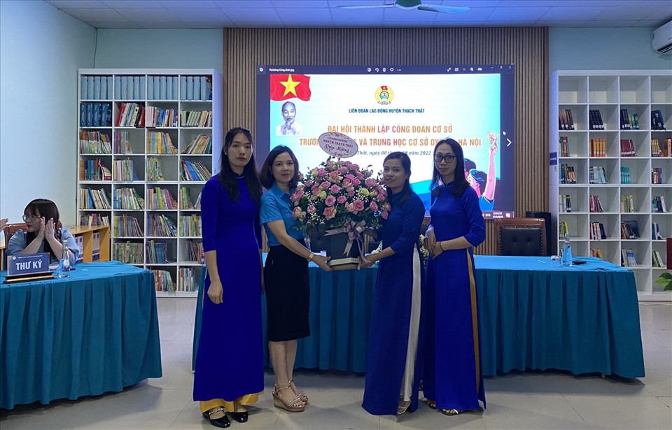 Đại hội thành lập Công đoàn cơ sở Trường Tiểu học và THCS Oxford Hà Nội. Ảnh: CĐH