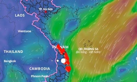 Khả năng vùng áp thấp vào Biển Đông ngày 12.10. Ảnh: VNDMS.