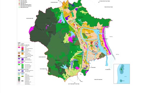 Bản đồ quy hoạch sử dụng đất Quy hoạch chung đô thị mới Cam Lâm.