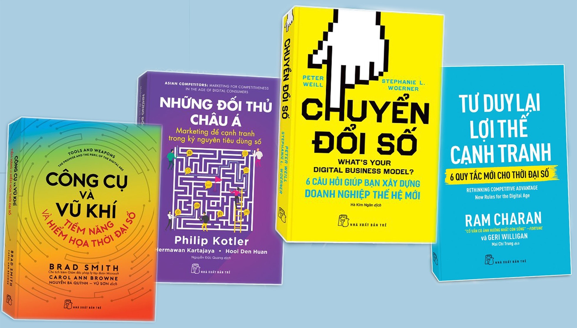 Những cuốn sách mới ra mắt ngày Doanh nhân Việt Nam. Ảnh: NXB