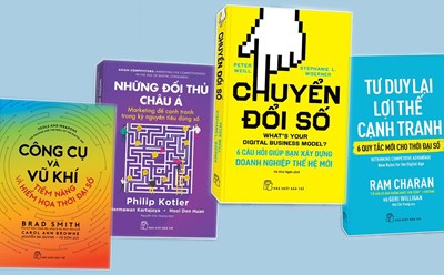 Những cuốn sách mới ra mắt ngày Doanh nhân Việt Nam. Ảnh: NXB