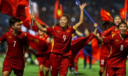 Tuyển nữ Việt Nam xếp hạng vị trí 34 thế giới. Ảnh: VFF