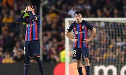 Barcelona có nguy cơ mùa thứ 2 liên tiếp bị loại từ vòng bảng Champions League.  Ảnh: AFP
