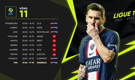 Tâm điểm vòng 11 Ligue 1 là cuộc đối đầu giữa PSG và Marseill.