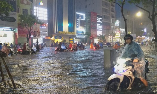 Đà Nẵng cho học sinh nghỉ học để ứng phó với mưa lớn. Ảnh: TT