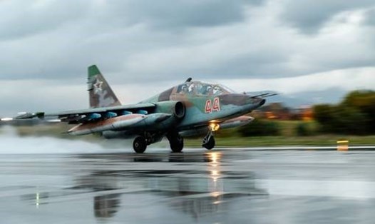 Máy bay Sukhoi SU-25 của Nga cất cánh ở Syria. Ảnh minh họa. Ảnh: AFP