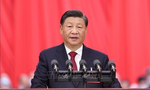 Tổng Bí thư Ban Chấp hành Trung ương Đảng Cộng sản Trung Quốc, Chủ tịch nước Tập Cận Bình phát biểu khai mạc Đại hội Đại biểu toàn quốc lần thứ 20 Đảng Cộng sản Trung Quốc ở Bắc Kinh. Ảnh: THX/TTXVN