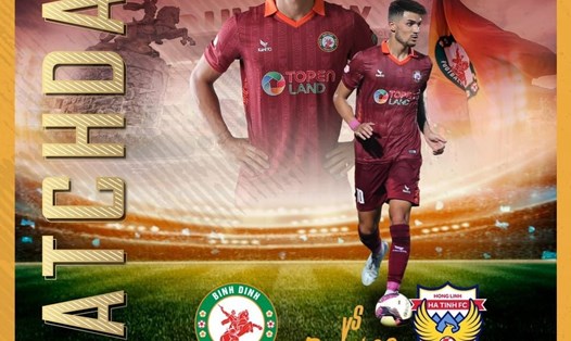Bình Định đối đầu Hà Tĩnh tại vòng 20 V.League 2022. Ảnh: BFC