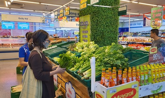 Rau xanh tại các siêu thị ở Thừa Thiên Huế khá đa dạng.