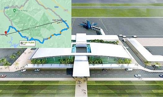 Khoảng cách từ sân bay Sa Pa đang được xây dựng tới vị trí tỉnh Lai Châu đề xuất xây sân bay chỉ cách nhau chưa đầy 70km.