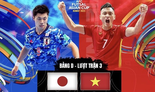 Tuyển futsal Việt Nam đối đầu với tuyển futsal Nhật Bản.