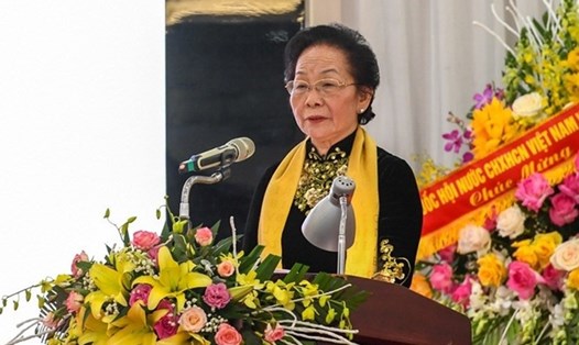 GS.TS Nguyễn Thị Doan - Chủ tịch Hội Khuyến học Việt Nam. Ảnh: Mạnh Quân
