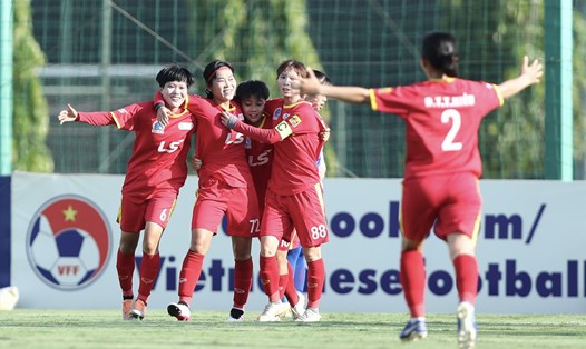 Lượt đi, đội nữ TPHCM I đã thắng Than KSVN 2-1. Họ tự tin sẽ tiếp tục đánh bại đội bóng vùng mỏ tại vòng 12 Giải nữ vô địch quốc gia - Cúp Thái Sơn Bắc 2022. Ảnh: VFF