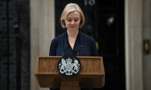 Thủ tướng Anh Liz Truss thông báo từ chức hôm 20.10. Ảnh: AFP