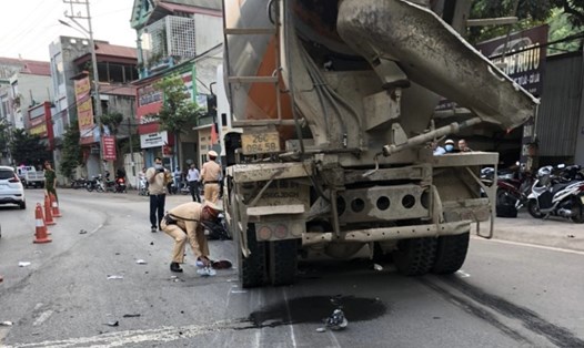 Hiện trường vụ tai nạn trên Quốc lộ 6 đoạn qua TP Sơn La.