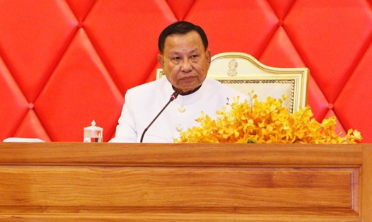 Chủ tịch Thượng viện Vương quốc Campuchia Samdech Say Chhum. Ảnh: AFP