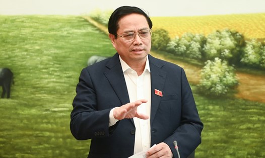 Thủ tướng Phạm Minh Chính phát biểu thảo luận tại tổ chiều 24.10.