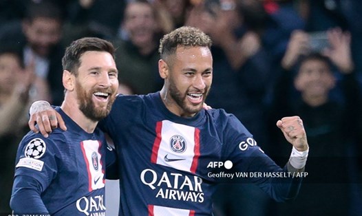 Messi và Neymar thay phiên tỏa sáng trong màu áo PSG. Ảnh: AFP