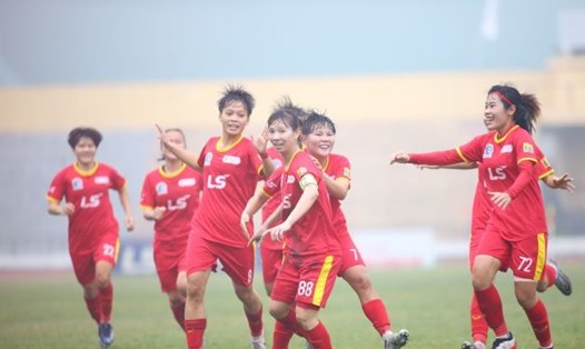 Đội nữ TPHCM I đánh bại Hà Nội I 2-1 và đứng trước cơ hội lớn để bảo vệ thành công ngôi vô địch Giải nữ vô địch quốc gia - Cúp Thái Sơn Bắc 2022. Ảnh: VFF