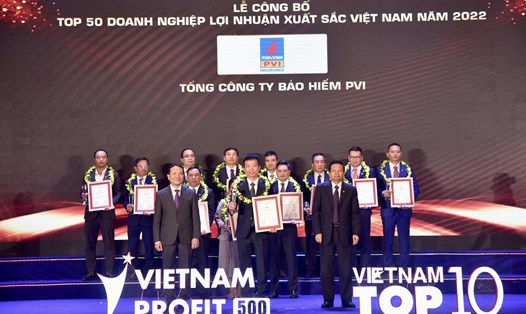 Bảo hiểm PVI là bảo hiểm phi nhân thọ duy nhất được tôn vinh trong trong Top 50 doanh nghiệp lợi nhuận tốt nhất Việt Nam năm 2022. Ảnh: V.B