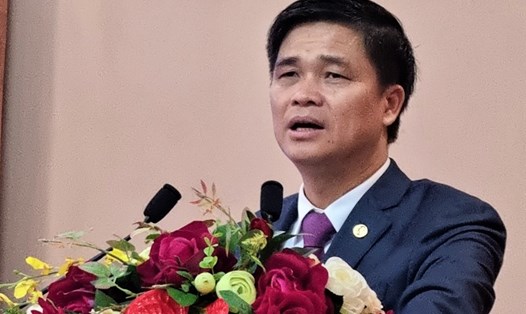 Phó Chủ tịch Tổng LĐLĐ Việt Nam Ngọ Duy Hiểu phát biểu khai mạc chương trình tập huấn. Ảnh: Nam Dương