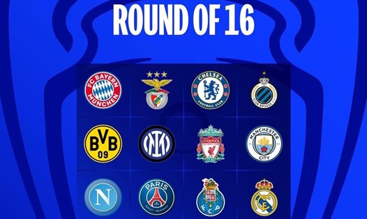 12 đội chính thức lọt vào vòng 16 đội Champions League năm nay.  Ảnh: UEFA