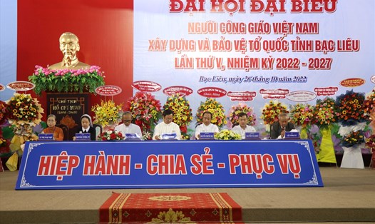 Quang cảnh Đại hội Người công giáo Việt Nam xây dựng và bảo vệ tổ quốc tỉnh Bạc Liêu. Ảnh: Nhật Hồ