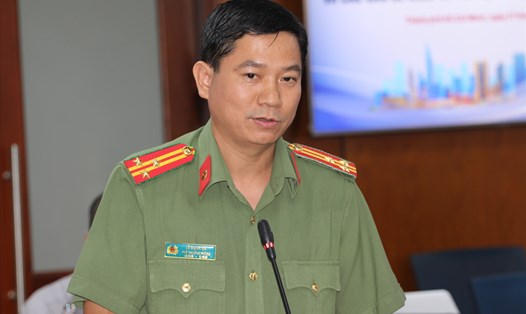 Thượng tá Lê Mạnh Hà - Phó trưởng Phòng Tham mưu Công an TPHCM.  Ảnh: Thành Nhân