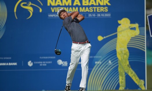Đỗ Hồng Giang vươn lên dẫn đầu giải Nam A Bank Vietnam Masters 2022 sau ngày thi đấu thứ ba. Ảnh: Golf News
