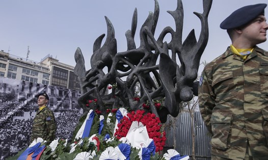 Đài tưởng niệm các nạn nhân Holocaust của Đức Quốc xã ở Hy Lạp. Ảnh: Getty Images