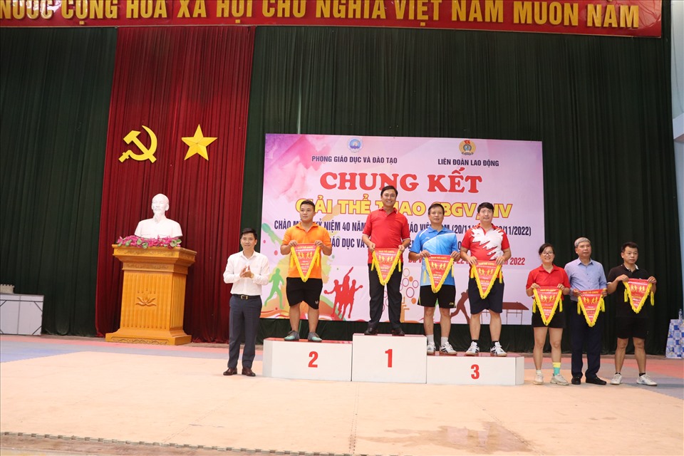 Chung kết giải Thể thao ngành Giáo dục huyện Ba Vì năm học 2022-2023. Ảnh: CĐH