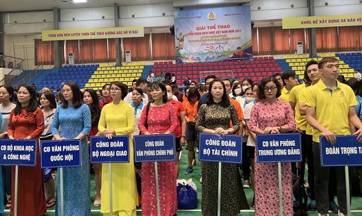 Giải thể thao Công đoàn Viên chức Việt Nam năm 2022 thu hút 720 cán bộ, công chức, viên chức, lao động tham gia.