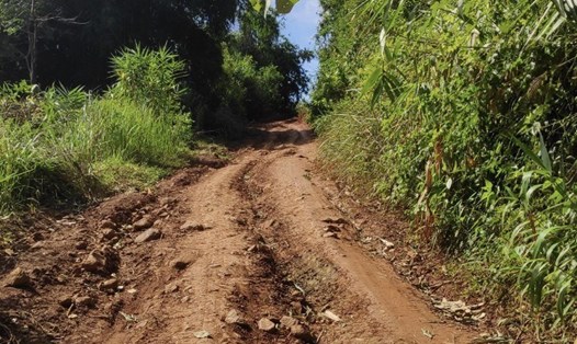 Một số dự án đầu tư đường giao thông vướng quy hoạch khai thác mỏ đã ảnh hưởng đến kết quả giải ngân vốn đầu tư công ở tỉnh Đắk Nông. Ảnh: Phan Tuấn