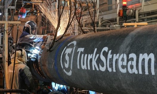 Đường ống dẫn khí đốt Nga TurkStream. Ảnh: Anadolu