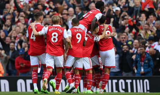 Arsenal vẫn vững ngôi đầu bảng Premier League sau vòng 9. Ảnh: AFP