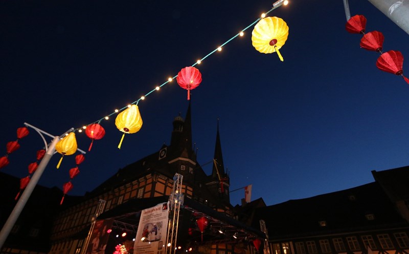 Lễ hội đèn lồng Hội An được tổ chức tại Đức. Ảnh: TT
