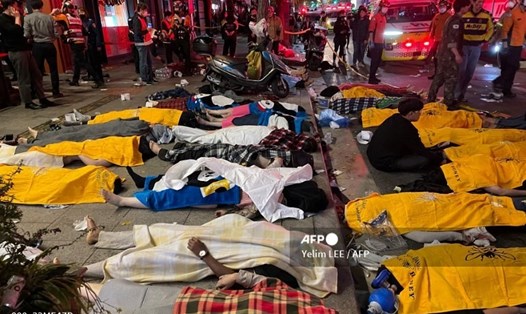 Thảm kịch giẫm đạp tại lễ hội Halloween ở khu phố Itaewon Hàn Quốc khiến hơn 150 người thiệt mạng. Ảnh: AFP