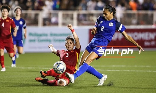 Tuyển nữ Philippines từng thắng tuyển nữ Việt Nam đến 4-0 tại bán kết AFF Cup nữ 2022. Ảnh: Spin