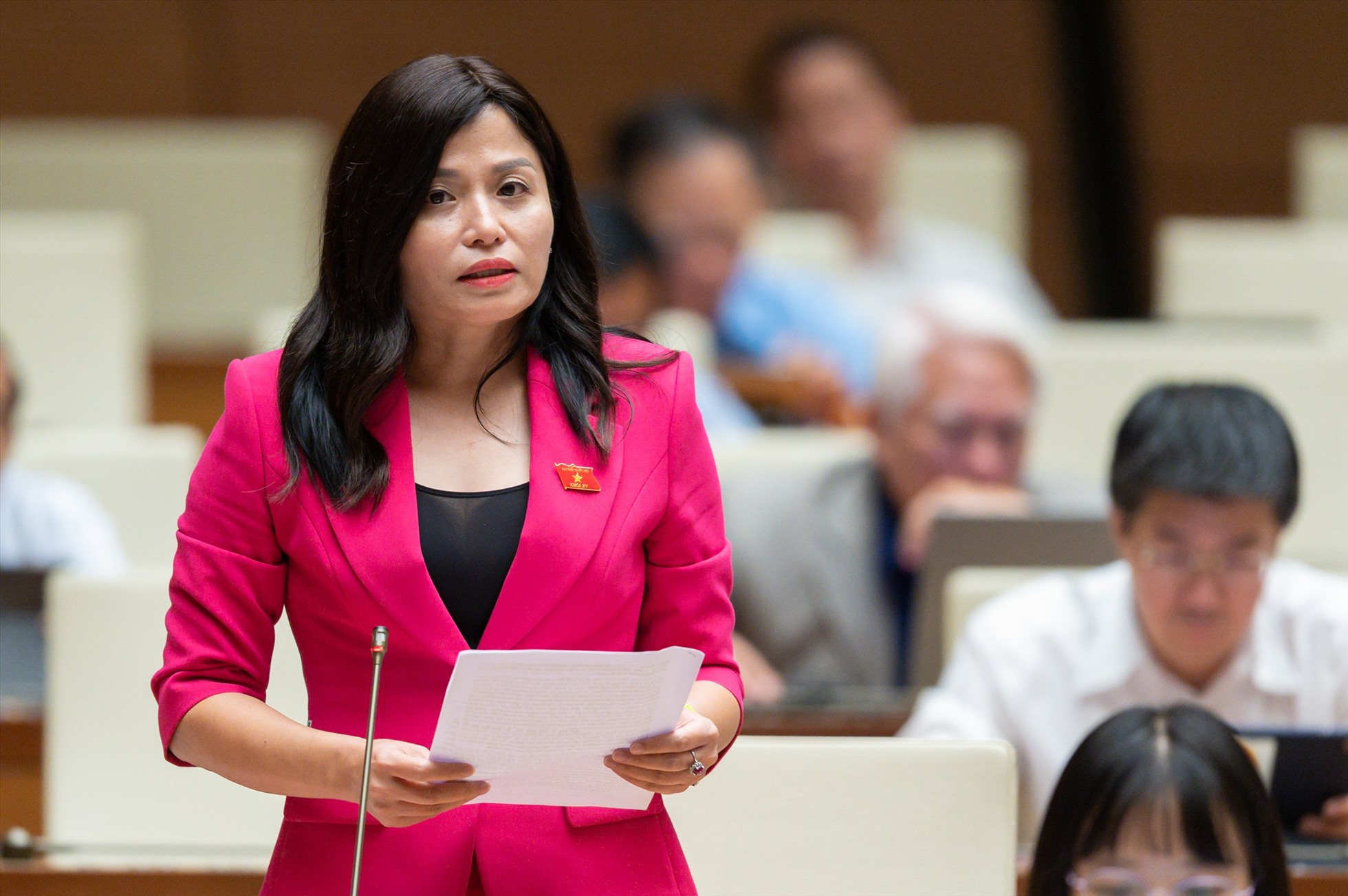 Đại biểu Thái Quỳnh Mai Dung - Đoàn ĐBQH tỉnh Vĩnh Phúc. Ảnh: PV