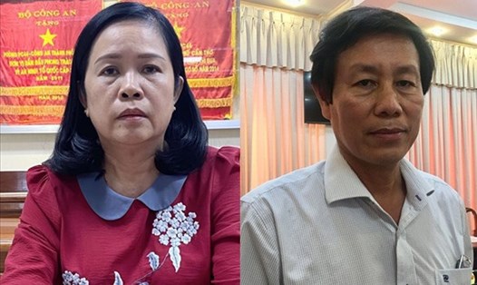 Hai cựu Giám đốc Sở Y tế Cần Thơ Bùi Thị Lệ Phi và Cao Minh Chu.